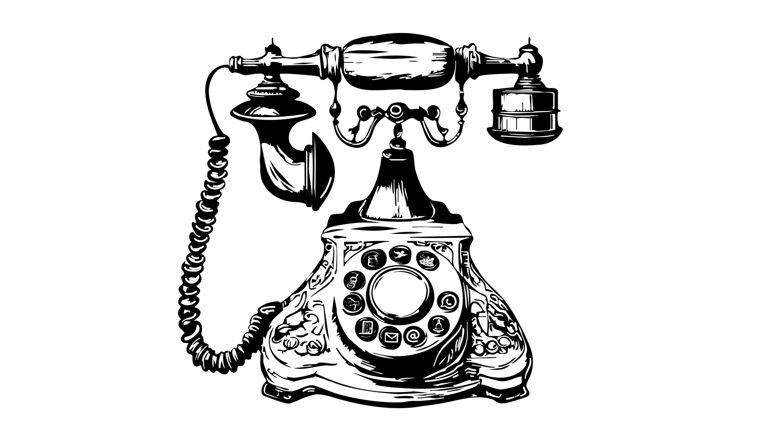 Sina-Cyliax_Illustration-Kontakt-nostalgisches-Telefon
