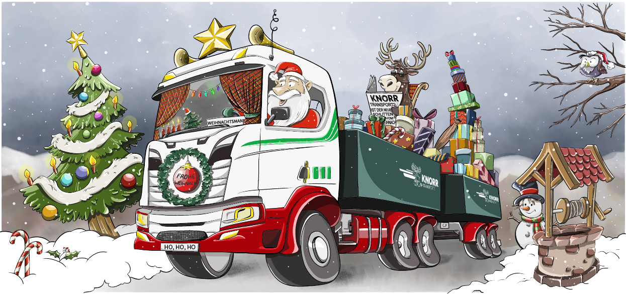 Sina-Cyliax_Illustration-Knorr-Transporte-Weihnachtskarte
