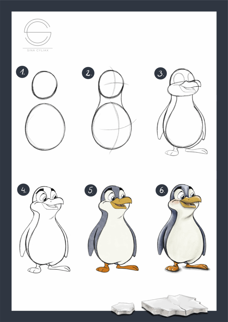 Sina-Cyliax_Illustration-Malen-lernen_Pinguin